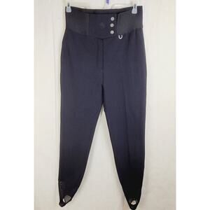 Vintage Boulder Gear black superstretch stirrup ski pants Size 14 Active Outdoor